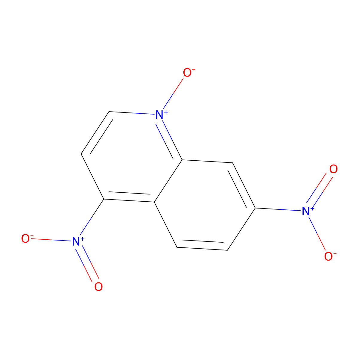 Quinoline, 4,7-dinitro-, 1-oxide molecular structure, CAS 13442-17-6
