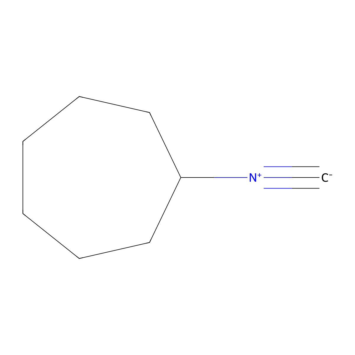 Cycloheptyl isocyanide molecular structure, CAS 134420-07-8