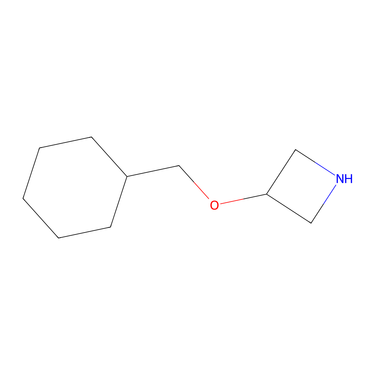 3-(Cyclohexylmethoxy)azetidine molecular structure, CAS 1344201-36-0