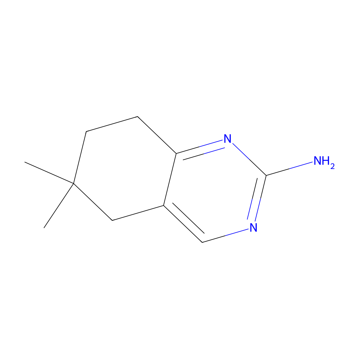6,6-Dimethyl-5,6,7,8-tetrahydroquinazolin-2-amine molecular structure, CAS 1344202-33-0