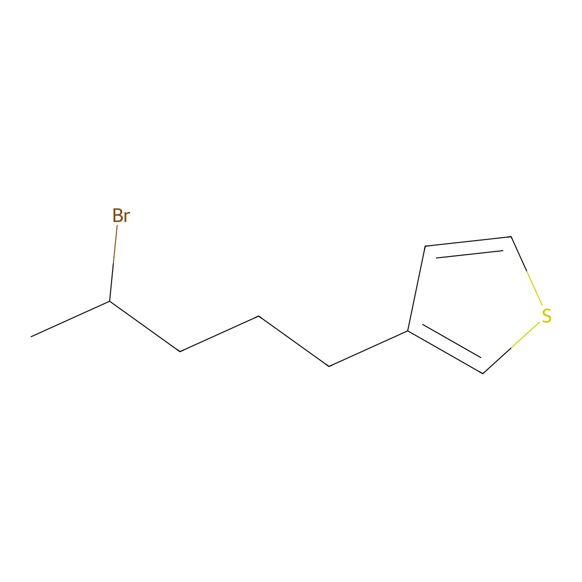 3-(4-Bromopentyl)thiophene molecular structure, CAS 1344202-63-6