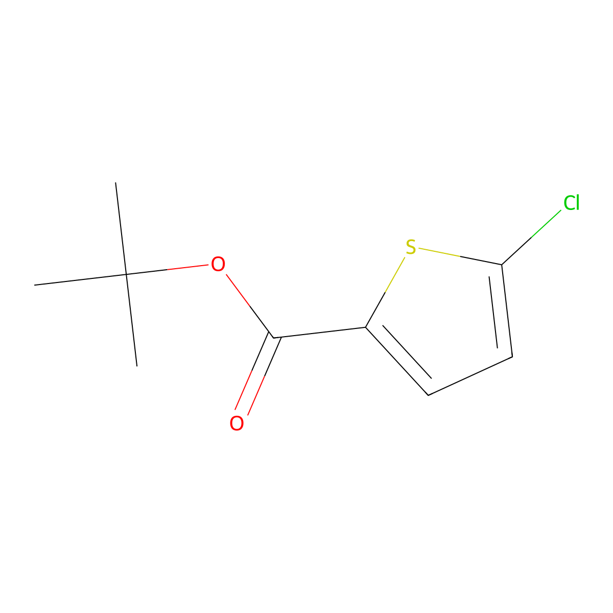Tert-butyl 5-chlorothiophene-2-carboxylate molecular structure, CAS 1344205-16-8