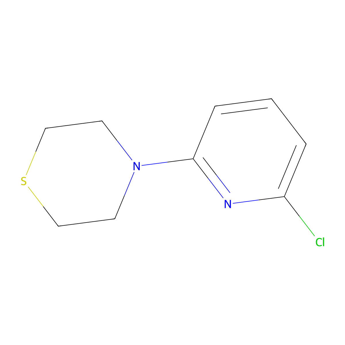 4-(6-Chloropyridin-2-yl)thiomorpholine molecular structure, CAS 1344205-99-7