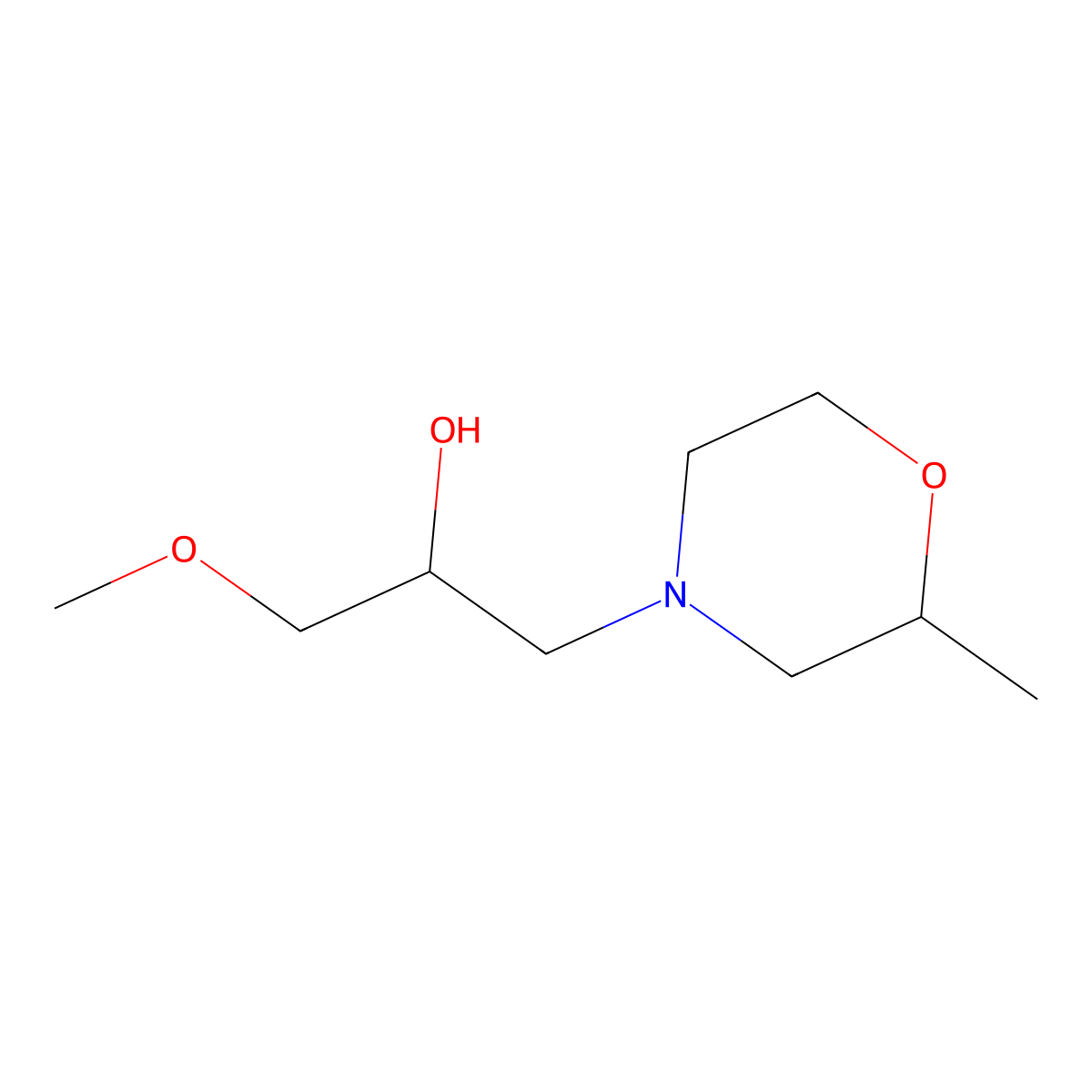 1-Methoxy-3-(2-methylmorpholin-4-yl)propan-2-ol molecular structure, CAS 1344214-00-1