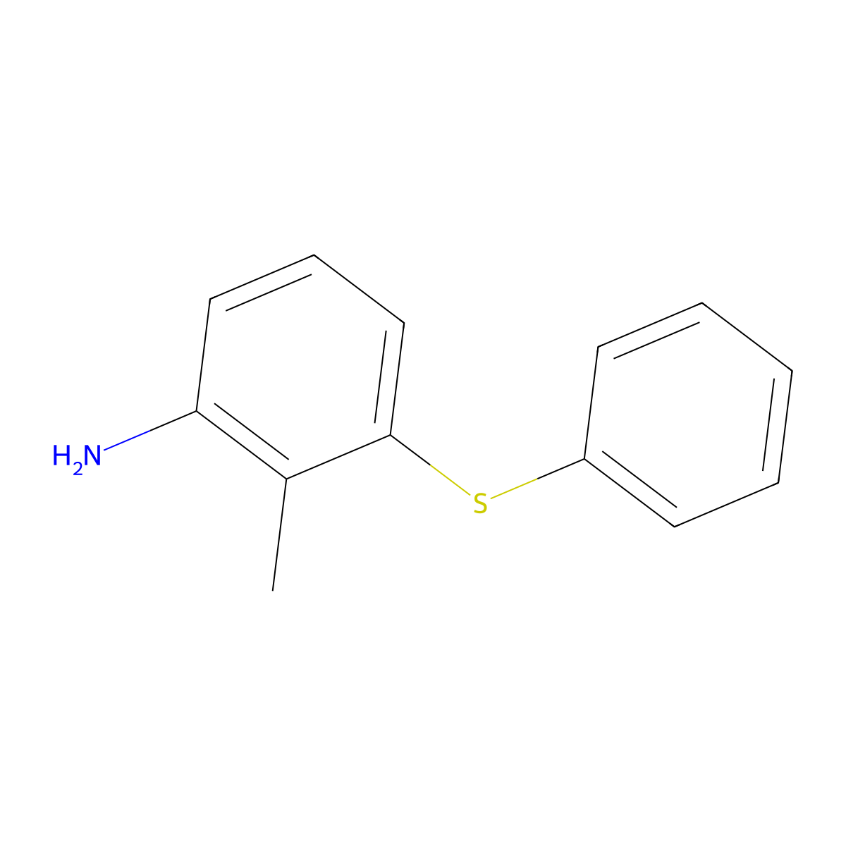 2-Methyl-3-(phenylsulfanyl)aniline molecular structure, CAS 1344215-25-3