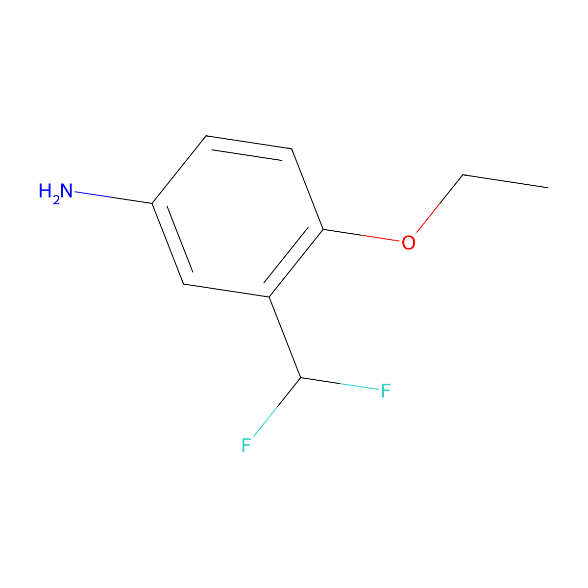 3-(Difluoromethyl)-4-ethoxyaniline molecular structure, CAS 1344218-01-4
