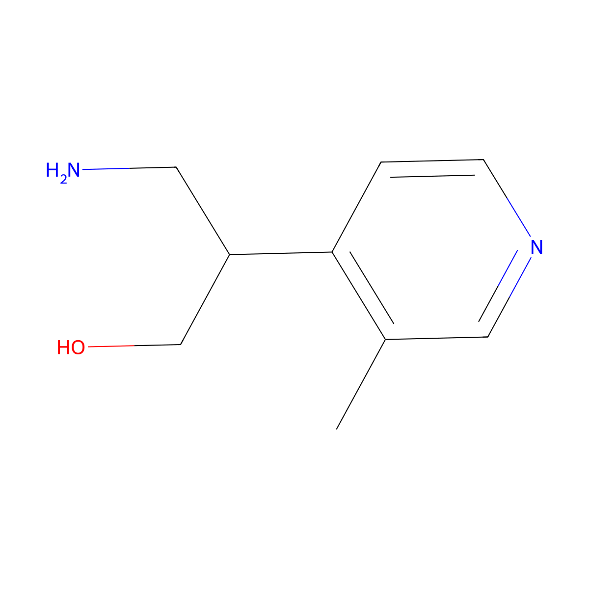 3-Amino-2-(3-methylpyridin-4-yl)propan-1-ol molecular structure, CAS 1344218-16-1