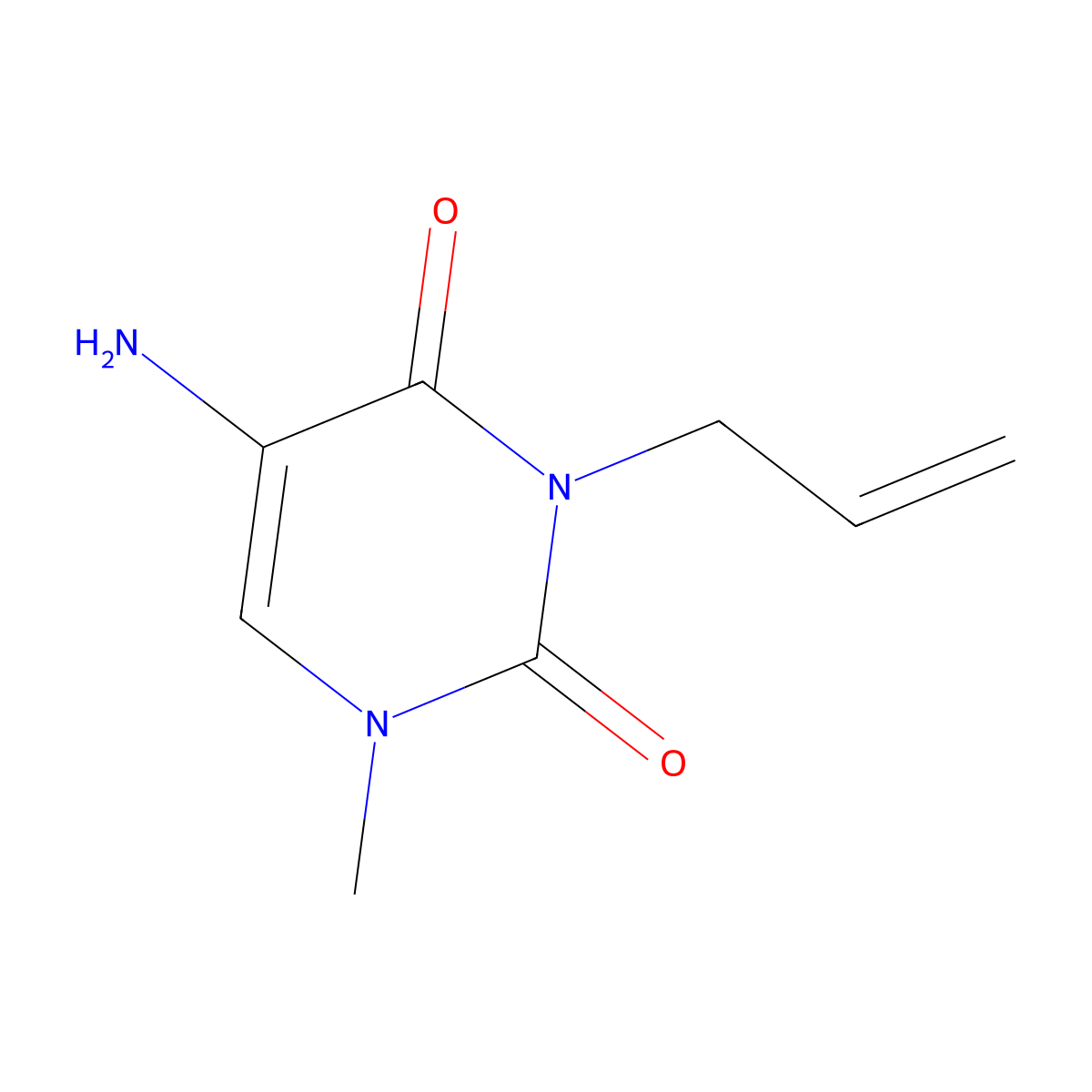 3-Allyl-5-amino-1-methylpyrimidine-2,4(1h,3h)-dione molecular structure, CAS 1344220-07-0