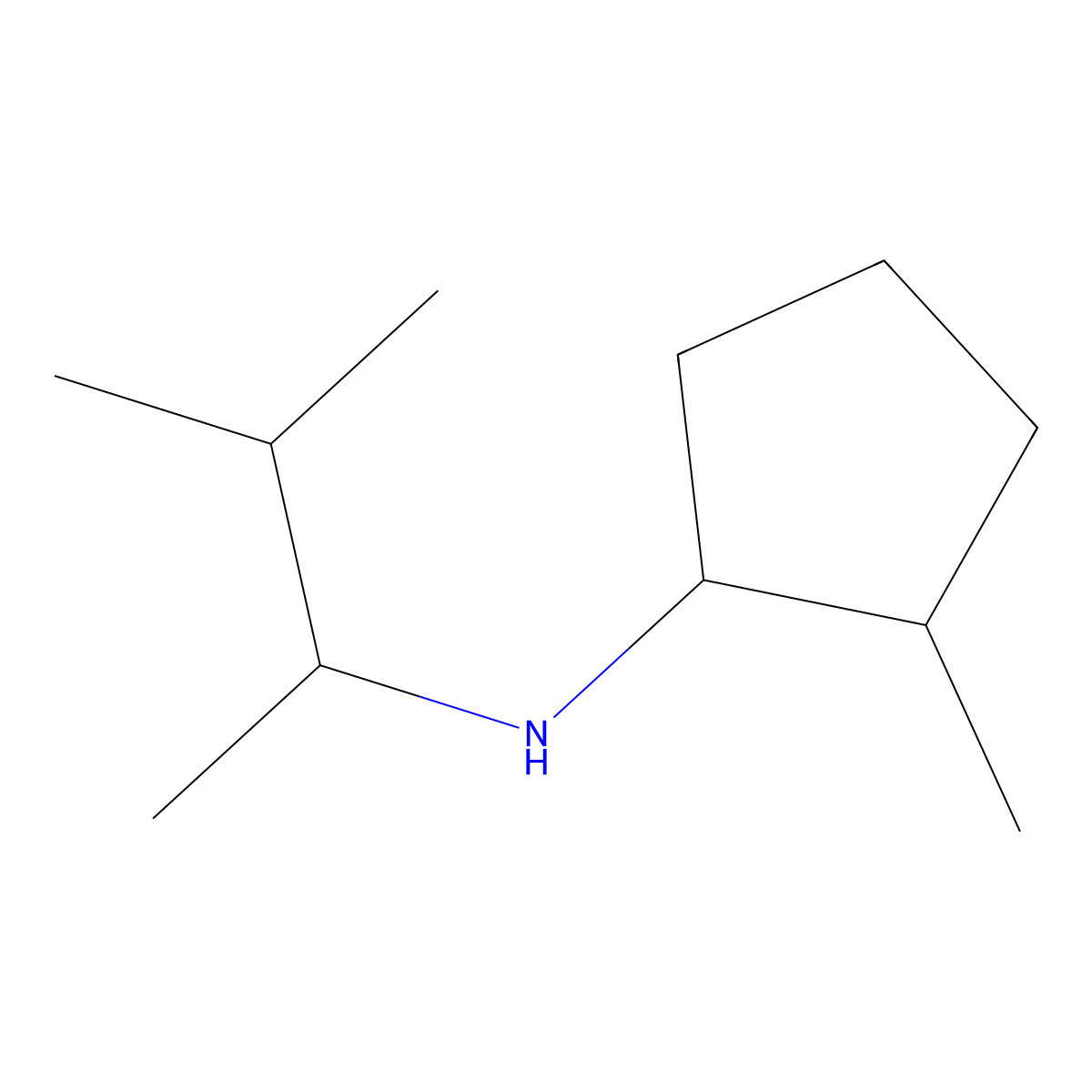 2-methyl-N-(3-methylbutan-2-yl)cyclopentan-1-amine molecular structure, CAS 1344222-67-8