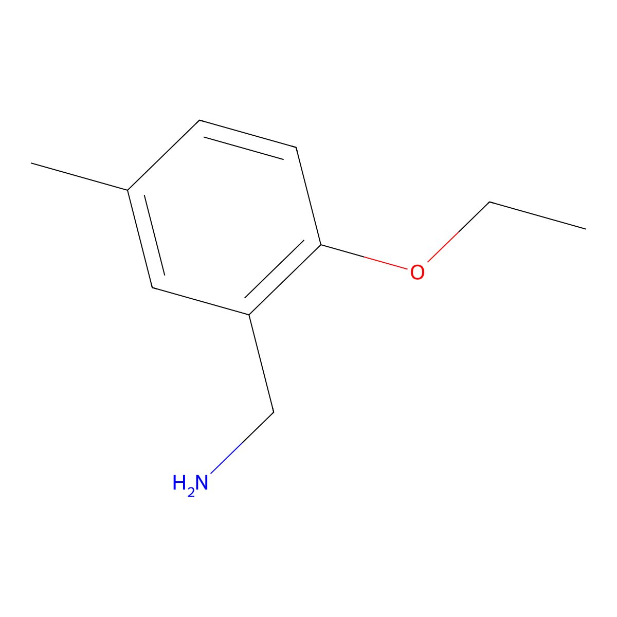 (2-Ethoxy-5-methylphenyl)methanamine molecular structure, CAS 1344224-60-7