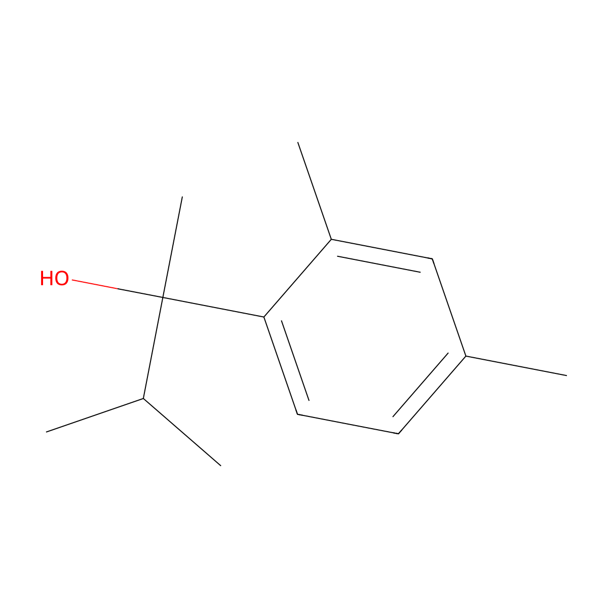 2-(2,4-Dimethylphenyl)-3-methyl-butan-2-ol molecular structure, CAS 1344232-87-6