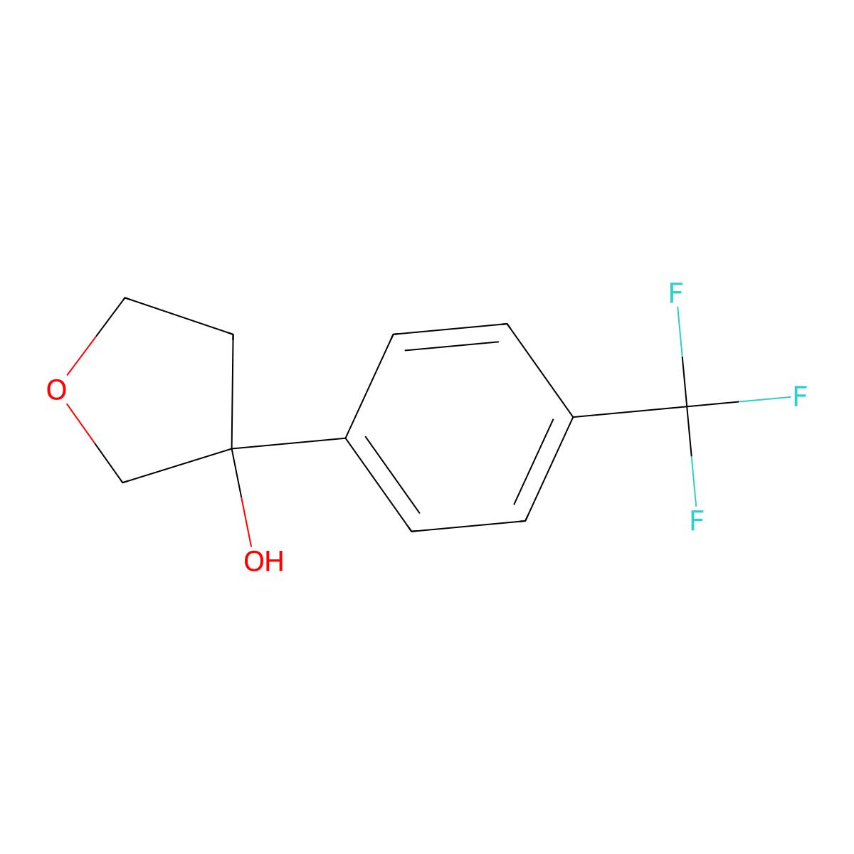 3-(4-(Trifluoromethyl)phenyl)oxolan-3-ol molecular structure, CAS 1344234-76-9