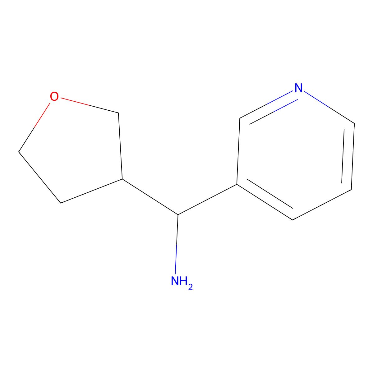 Pyridin-3-yl(tetrahydrofuran-3-yl)methanamine molecular structure, CAS 1344235-47-7