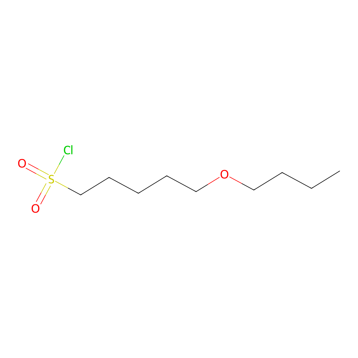 5-Butoxypentane-1-sulfonyl chloride molecular structure, CAS 1344237-62-2