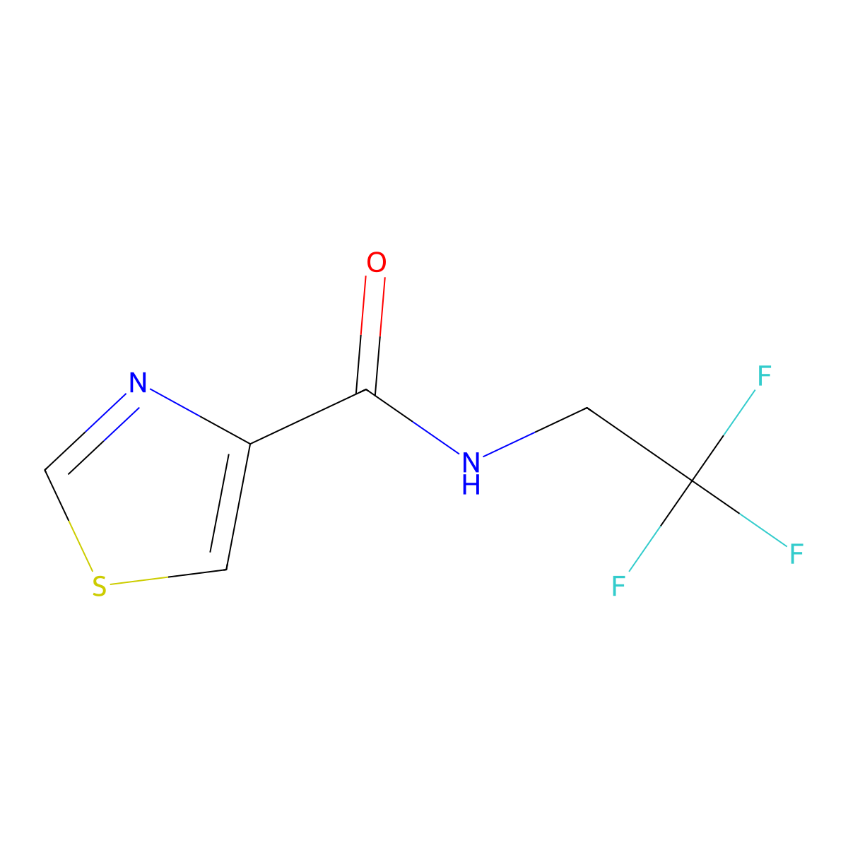 N-(2,2,2-trifluoroethyl)-1,3-thiazole-4-carboxamide molecular structure, CAS 1344237-76-8
