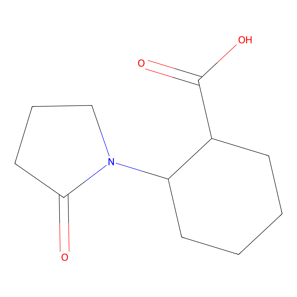 2-(2-Oxopyrrolidin-1-yl)cyclohexane-1-carboxylic acid molecular structure, CAS 1344240-00-1