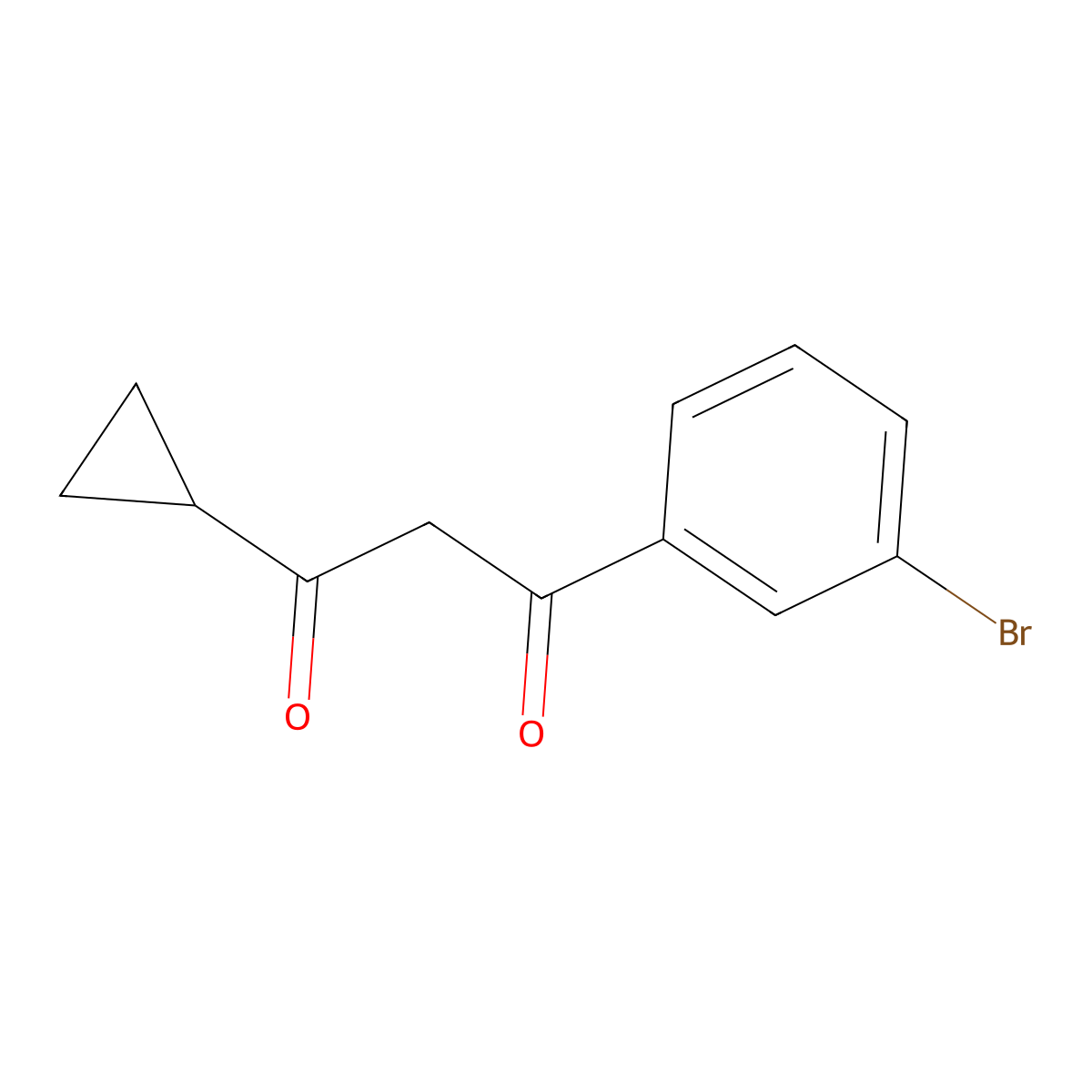 1-(3-Bromophenyl)-3-cyclopropylpropane-1,3-dione molecular structure, CAS 1344240-64-7