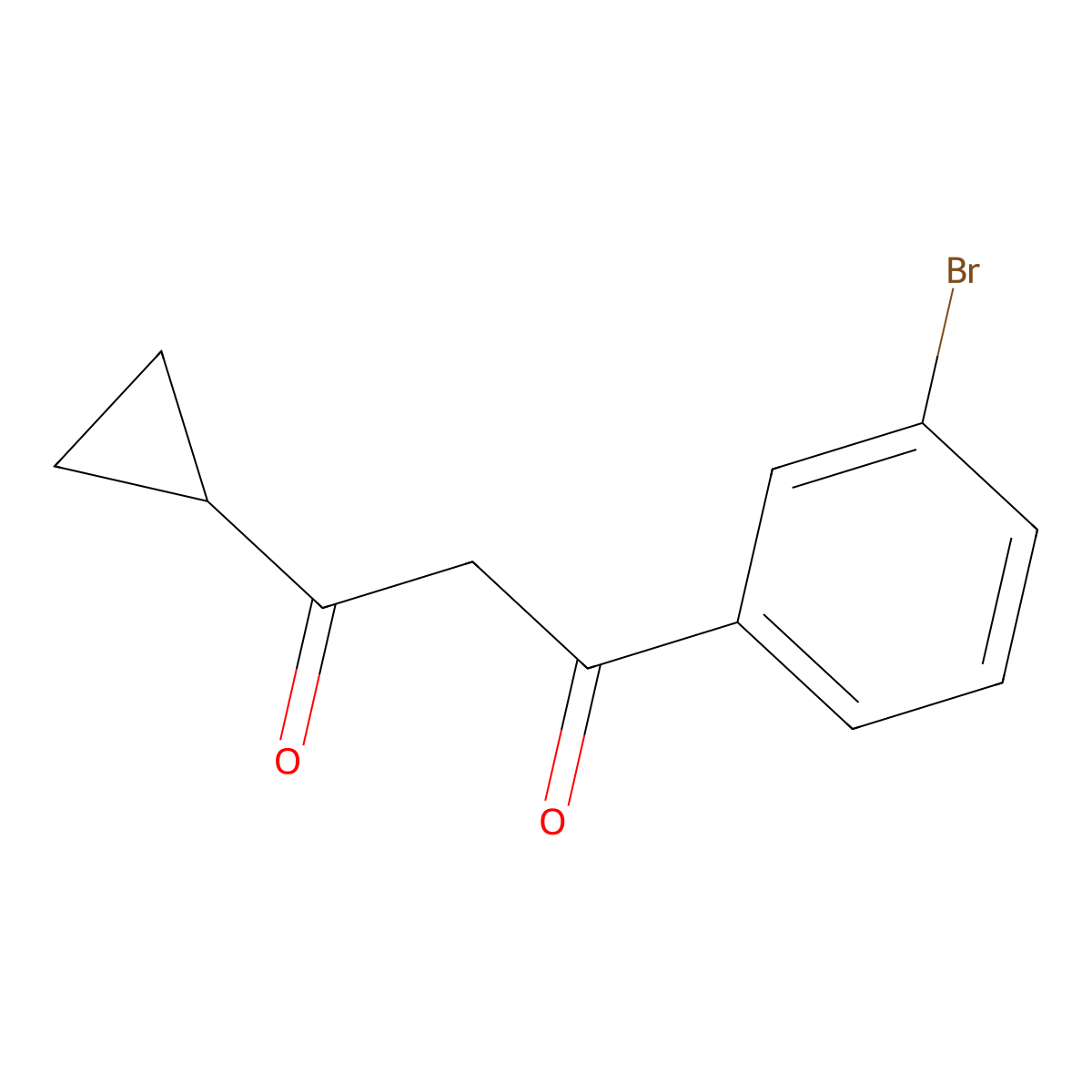 1-(3-Bromophenyl)-3-cyclopropylpropane-1,3-dione molecular structure, CAS 1344240-64-7