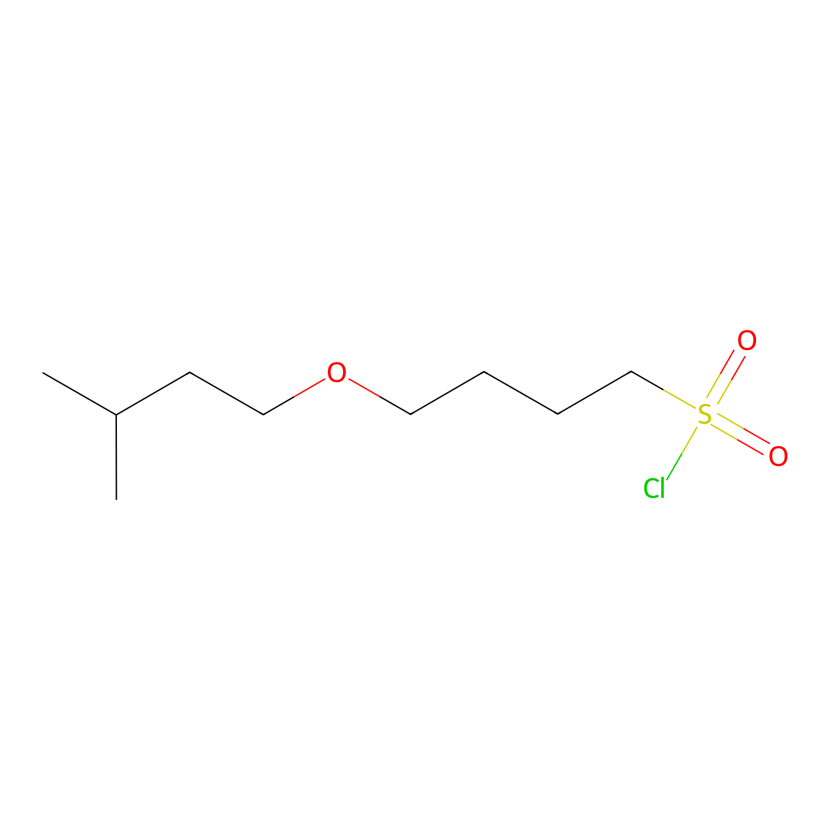 4-(3-Methylbutoxy)butane-1-sulfonyl chloride molecular structure, CAS 1344240-73-8