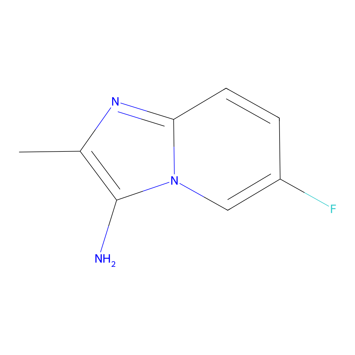 6-Fluoro-2-methylimidazo[1,2-a]pyridin-3-amine molecular structure, CAS 1344240-97-6