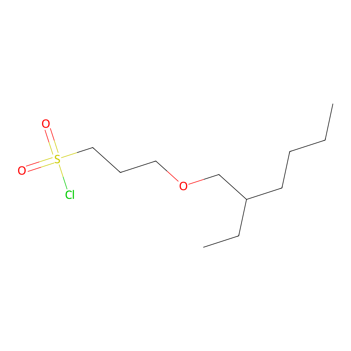 3-((2-Ethylhexyl)oxy)propane-1-sulfonyl chloride molecular structure, CAS 1344242-08-5