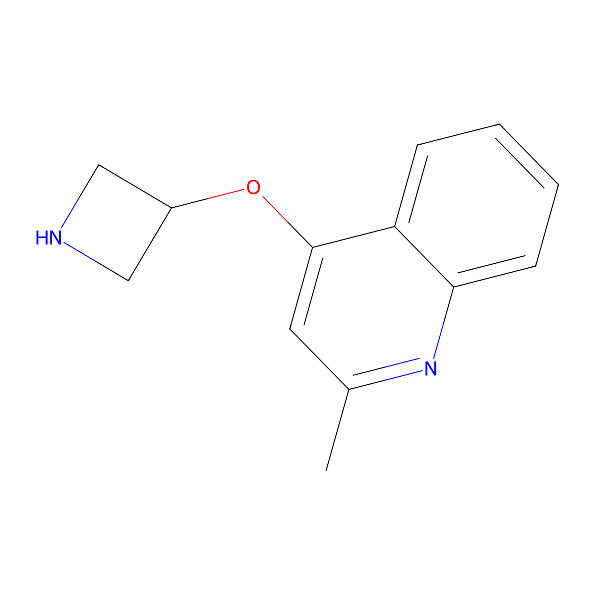 4-(Azetidin-3-yloxy)-2-methylquinoline molecular structure, CAS 1344243-17-9