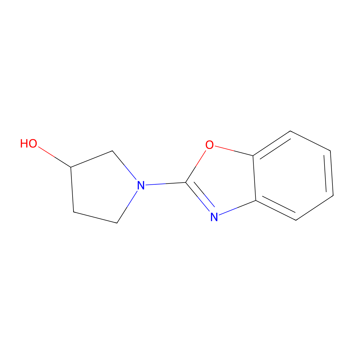 1-(Benzo[d]oxazol-2-yl)pyrrolidin-3-ol molecular structure, CAS 1344247-38-6