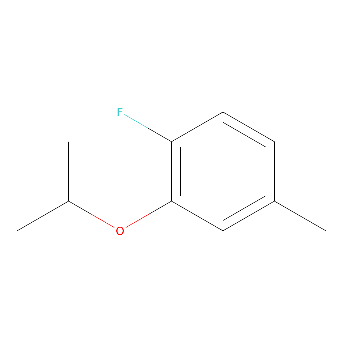 1-Fluoro-2-isopropoxy-4-methylbenzene molecular structure, CAS 1344249-63-3