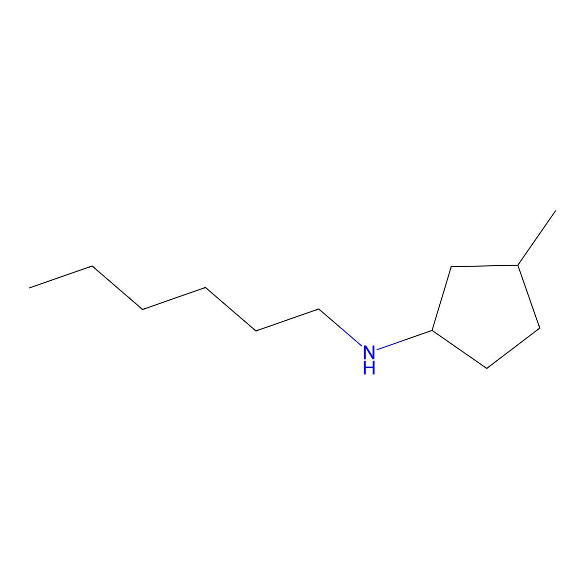 N-hexyl-3-methylcyclopentan-1-amine molecular structure, CAS 1344249-92-8