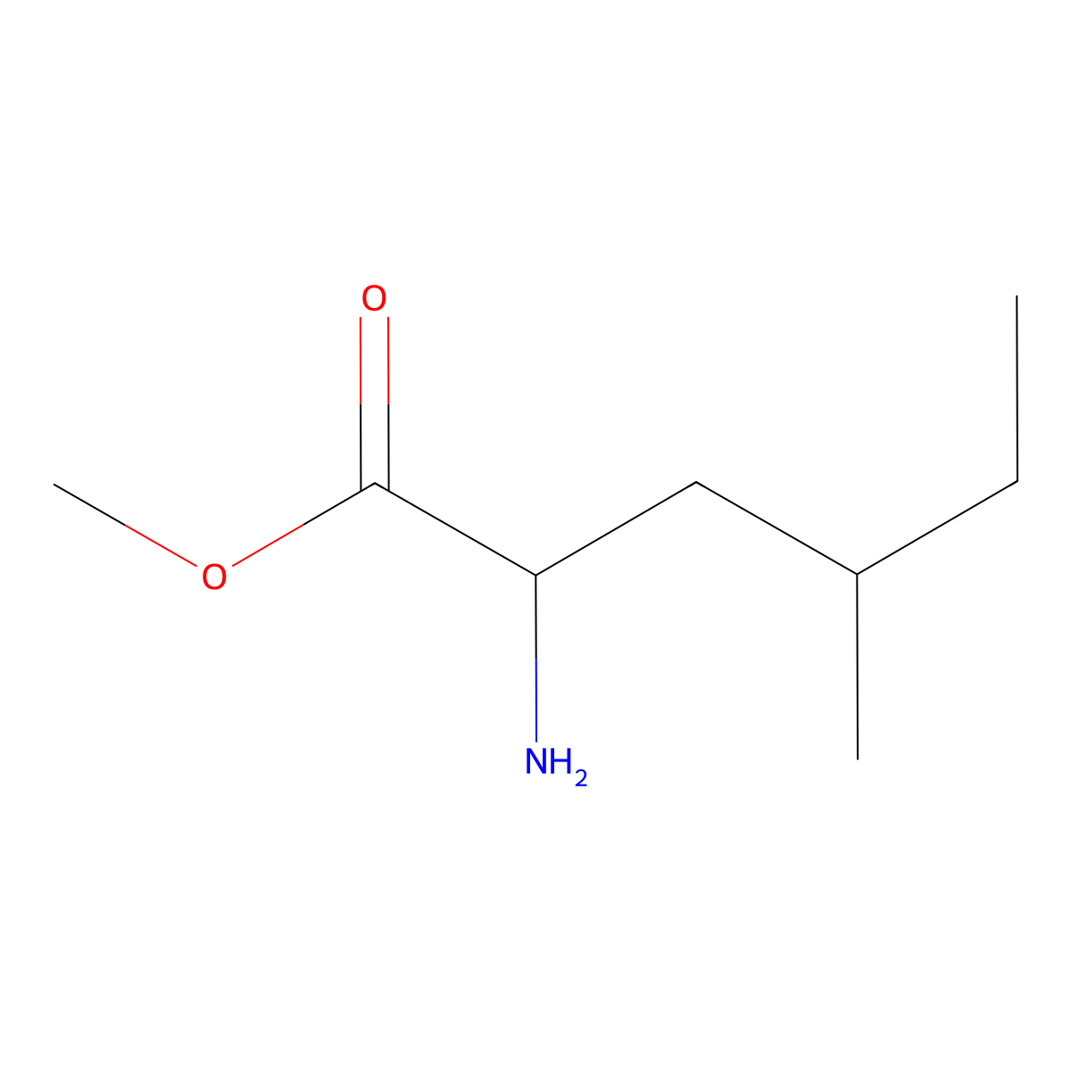 Methyl 2-amino-4-methylhexanoate molecular structure, CAS 1344252-27-2
