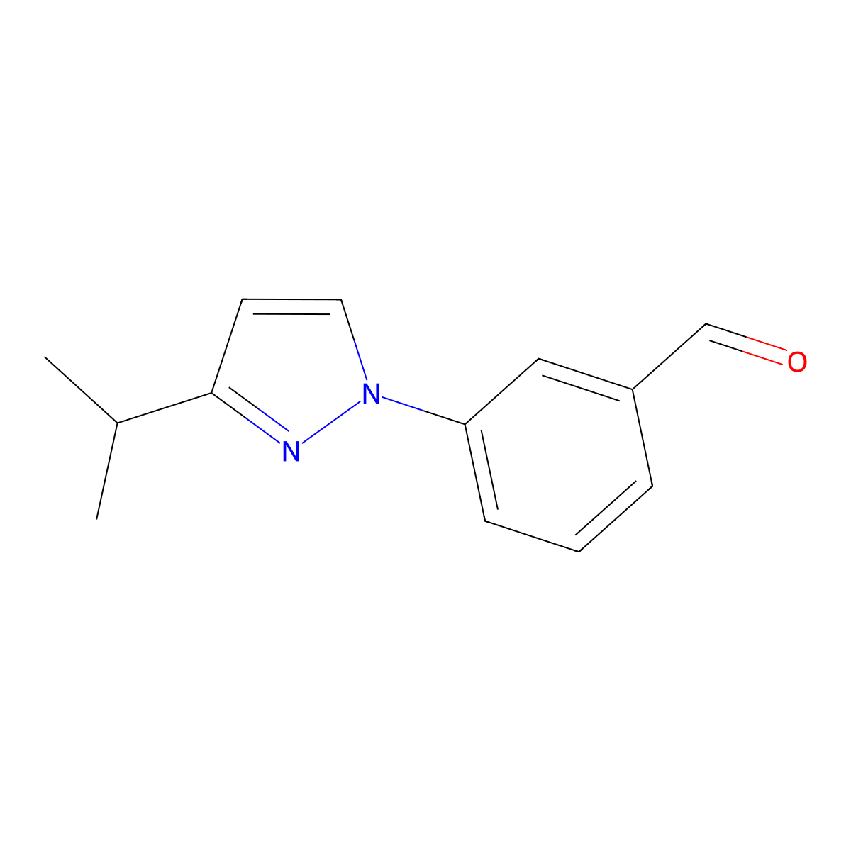3-(3-Isopropyl-1h-pyrazol-1-yl)benzaldehyde molecular structure, CAS 1344253-07-1
