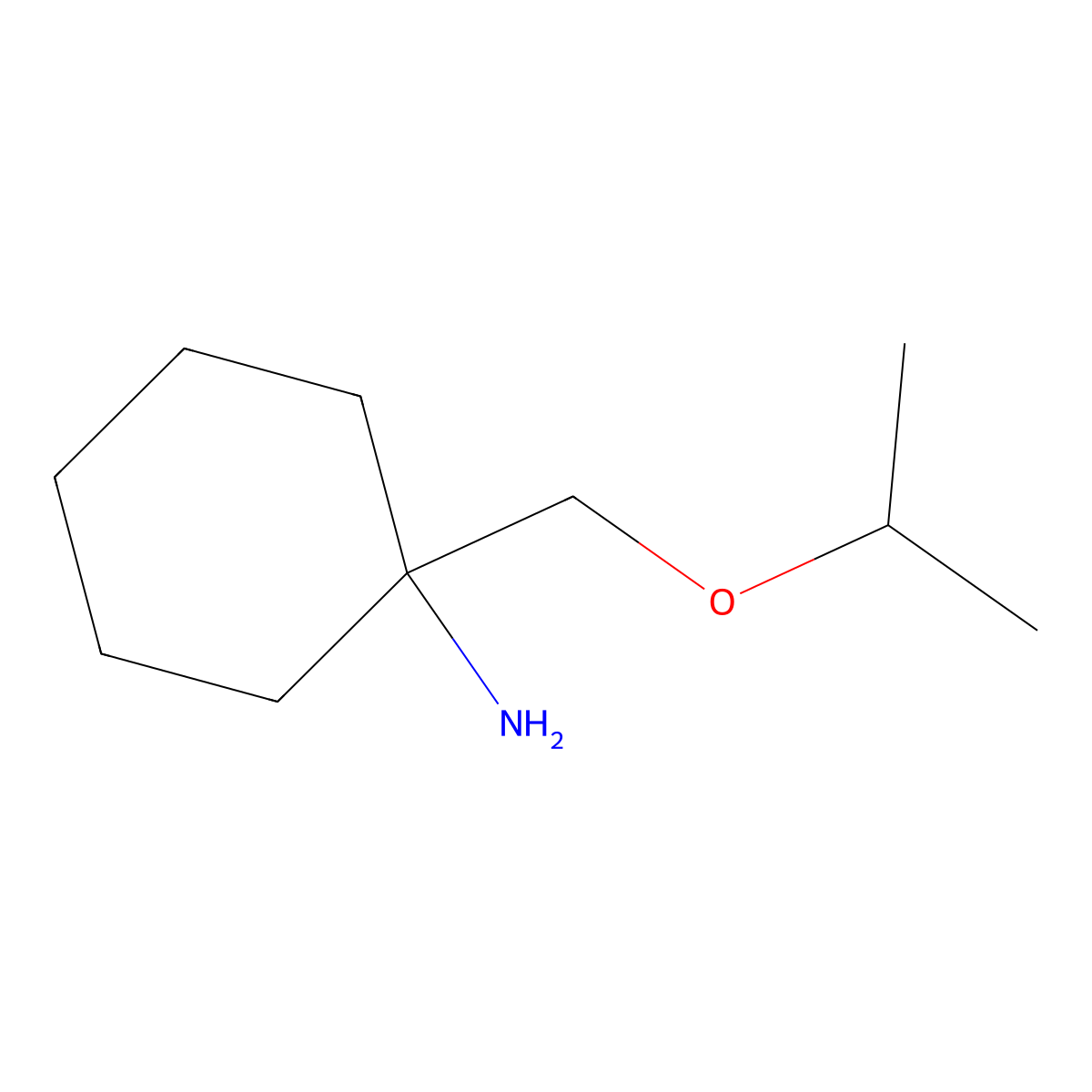 1-(Isopropoxymethyl)cyclohexan-1-amine molecular structure, CAS 1344254-17-6