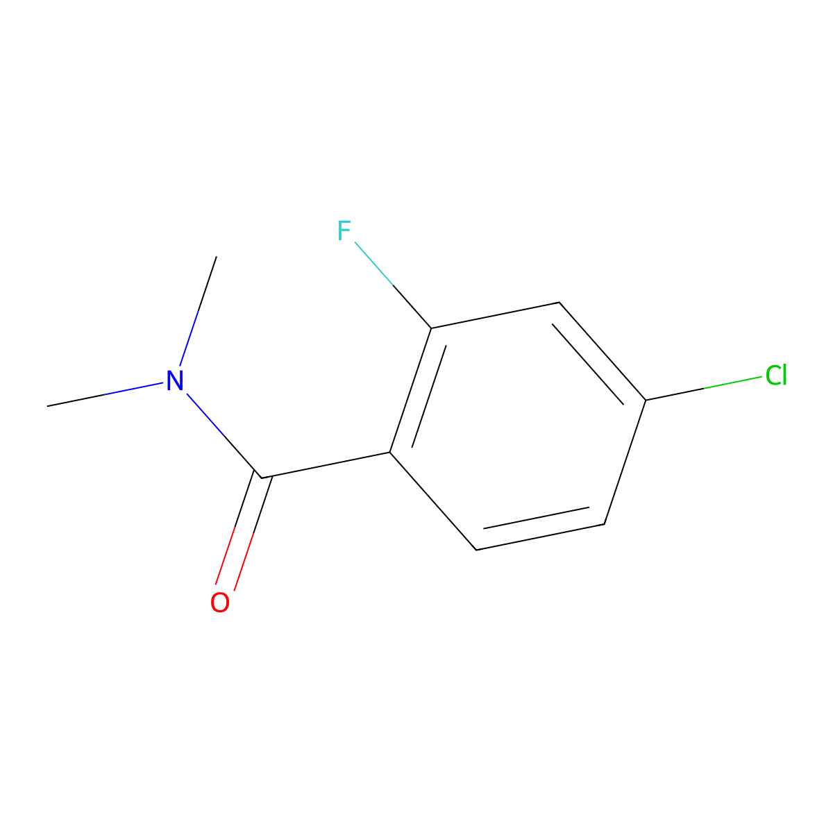 4-chloro-2-fluoro-N,N-dimethylbenzamide molecular structure, CAS 1344255-78-2