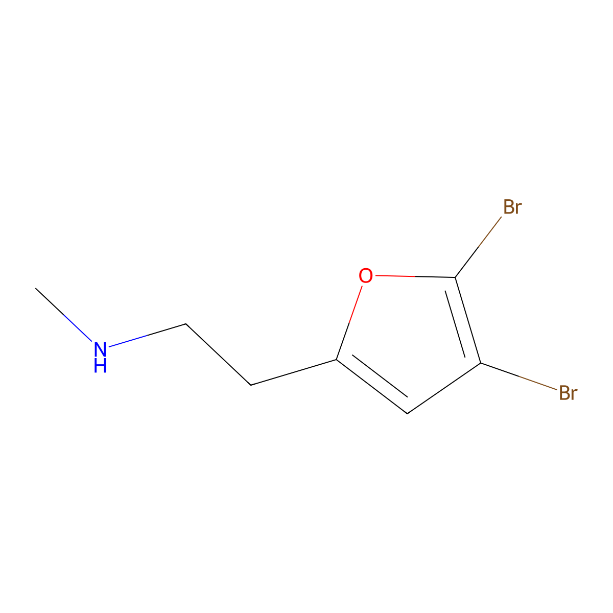 [2-(4,5-Dibromofuran-2-yl)ethyl](methyl)amine molecular structure, CAS 1344257-16-4