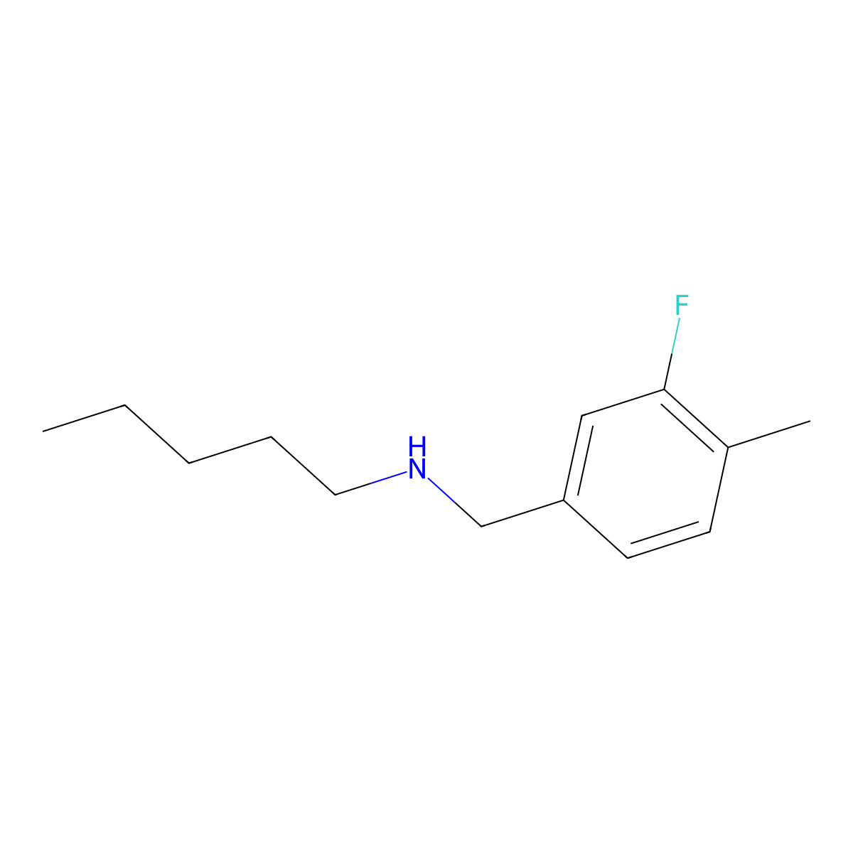 [(3-Fluoro-4-methylphenyl)methyl](pentyl)amine molecular structure, CAS 1344260-30-5