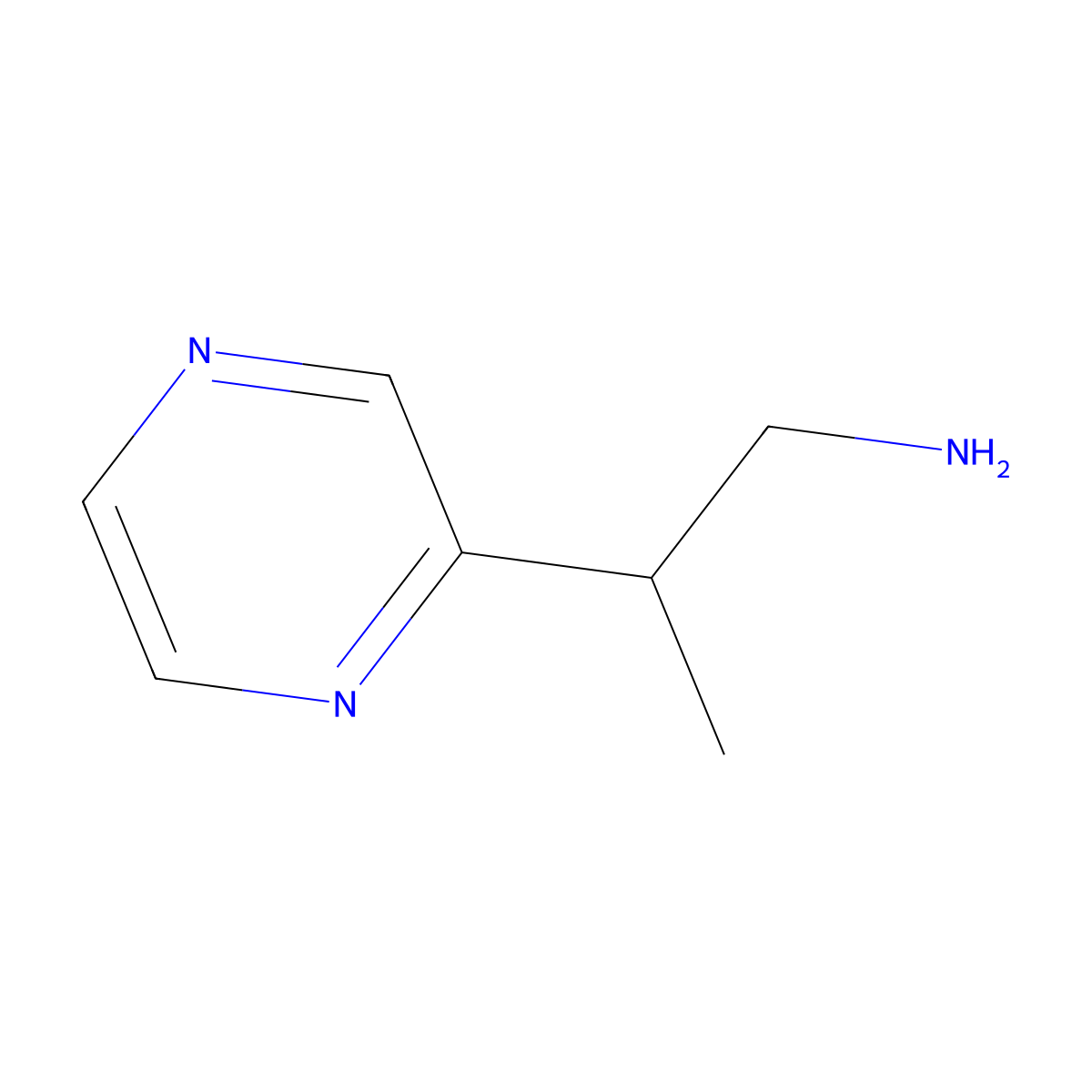 2-(Pyrazin-2-yl)propan-1-amine molecular structure, CAS 1344261-52-4
