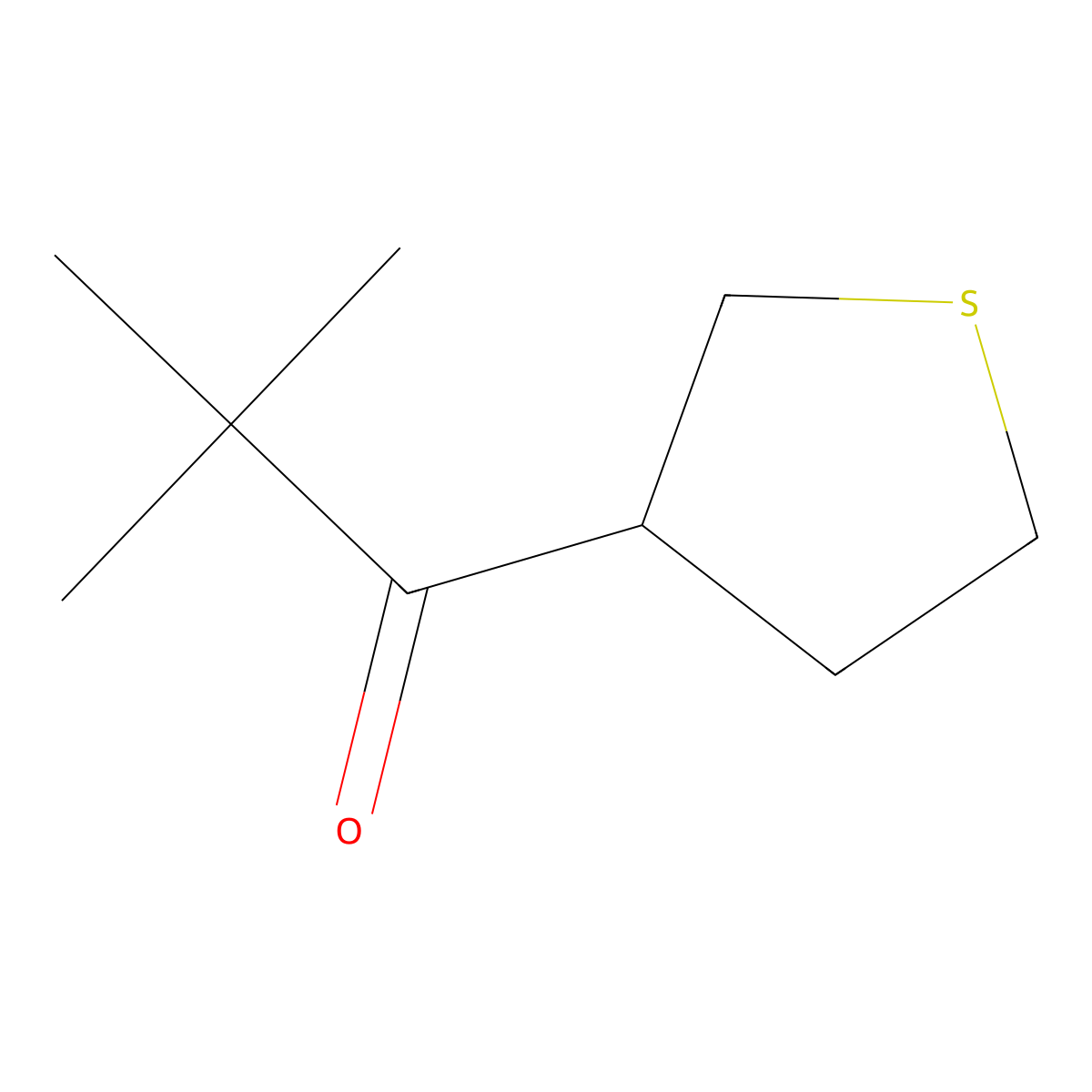 2,2-Dimethyl-1-(thiolan-3-yl)propan-1-one molecular structure, CAS 1344262-96-9
