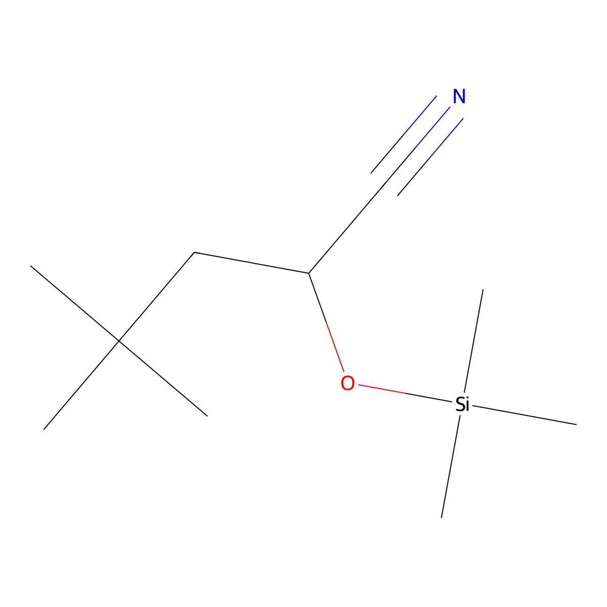 4,4-Dimethyl-2-[(trimethylsilyl)oxy]pentanenitrile molecular structure, CAS 1344264-41-0