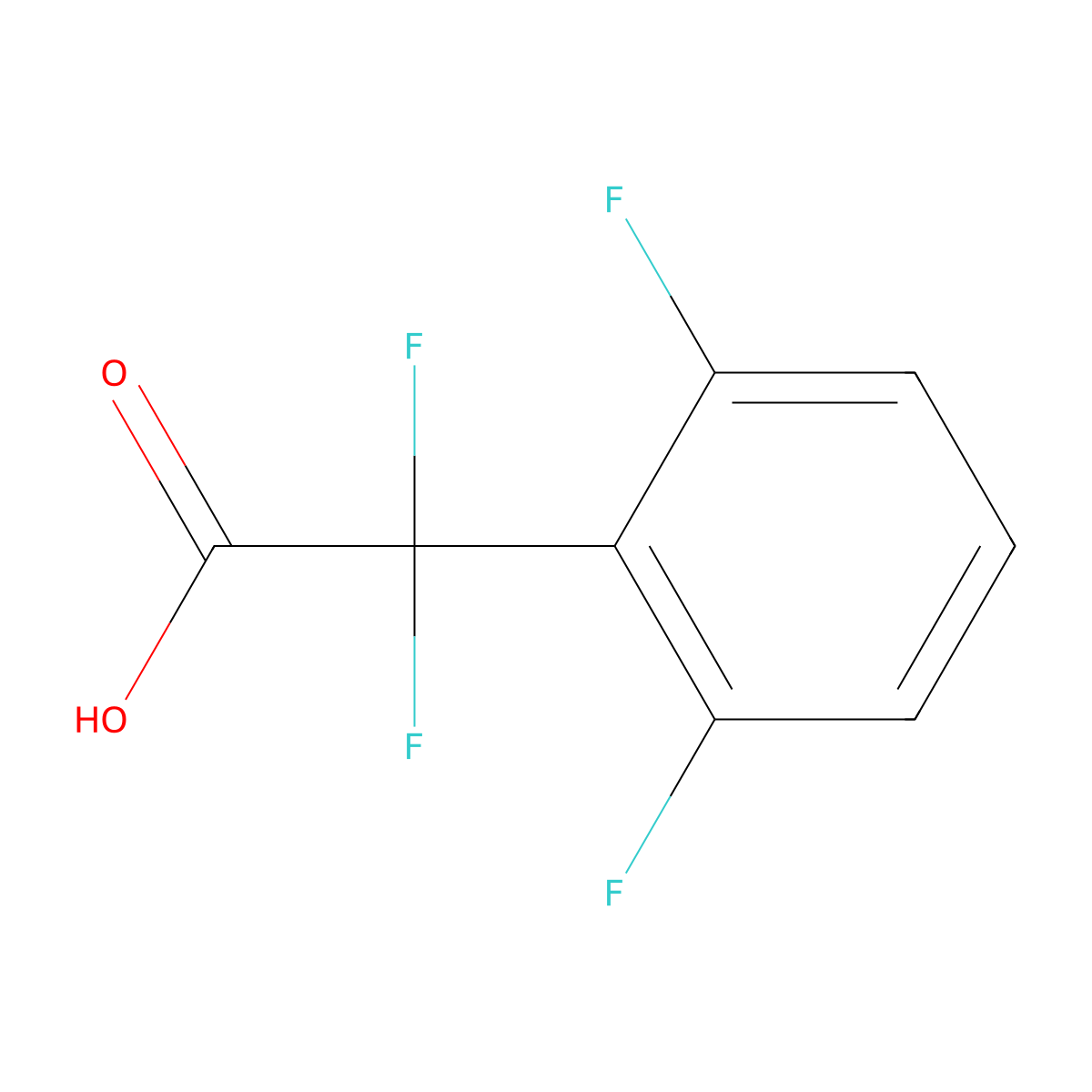 2-(2,6-Difluorophenyl)-2,2-difluoroacetic acid molecular structure, CAS 1344264-52-3