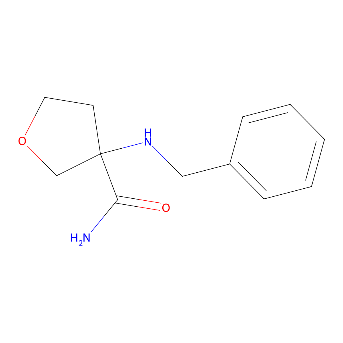3-(Benzylamino)oxolane-3-carboxamide molecular structure, CAS 1344264-73-8