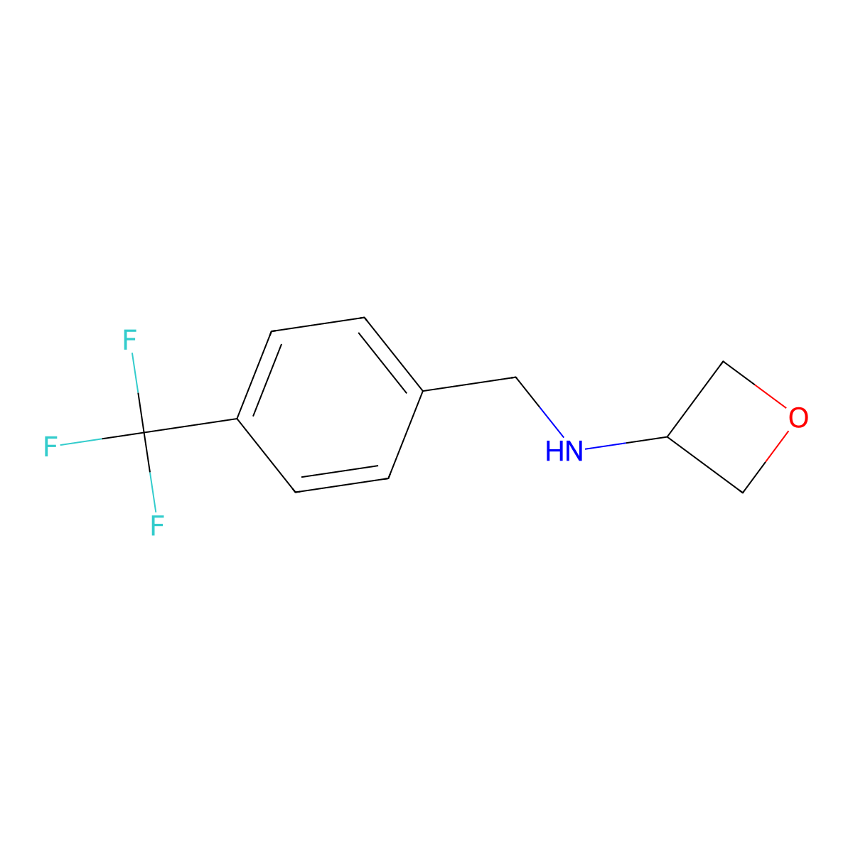 N-[4-(Trifluoromethyl)benzyl]oxetan-3-amine molecular structure, CAS 1344265-97-9