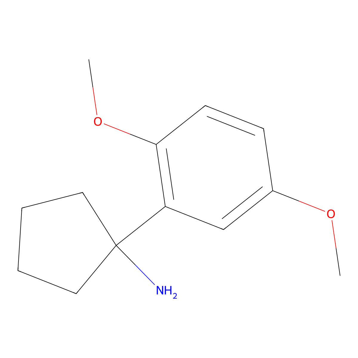 1-(2,5-Dimethoxyphenyl)cyclopentan-1-amine molecular structure, CAS 1344266-31-4