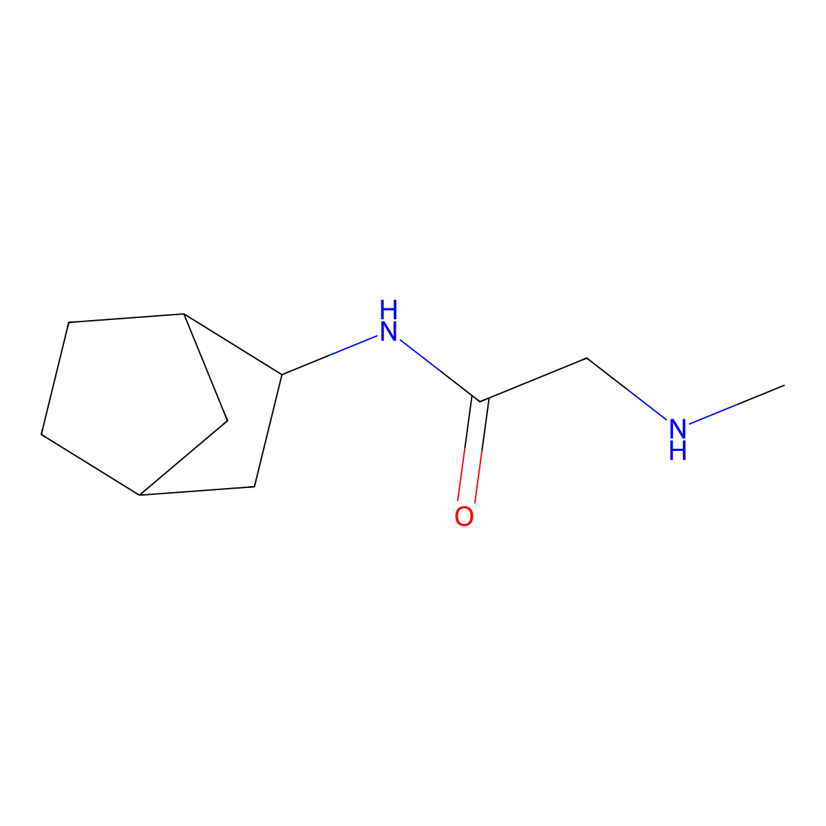 N-{bicyclo[2.2.1]heptan-2-yl}-2-(methylamino)acetamide molecular structure, CAS 1344270-24-1