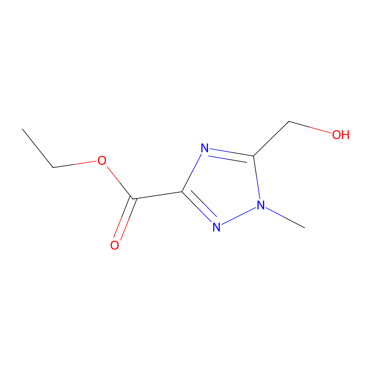 ethyl 5-(hydroxymethyl)-1-methyl-1H-1,2,4-triazole-3-carboxylate molecular structure, CAS 1344272-09-8