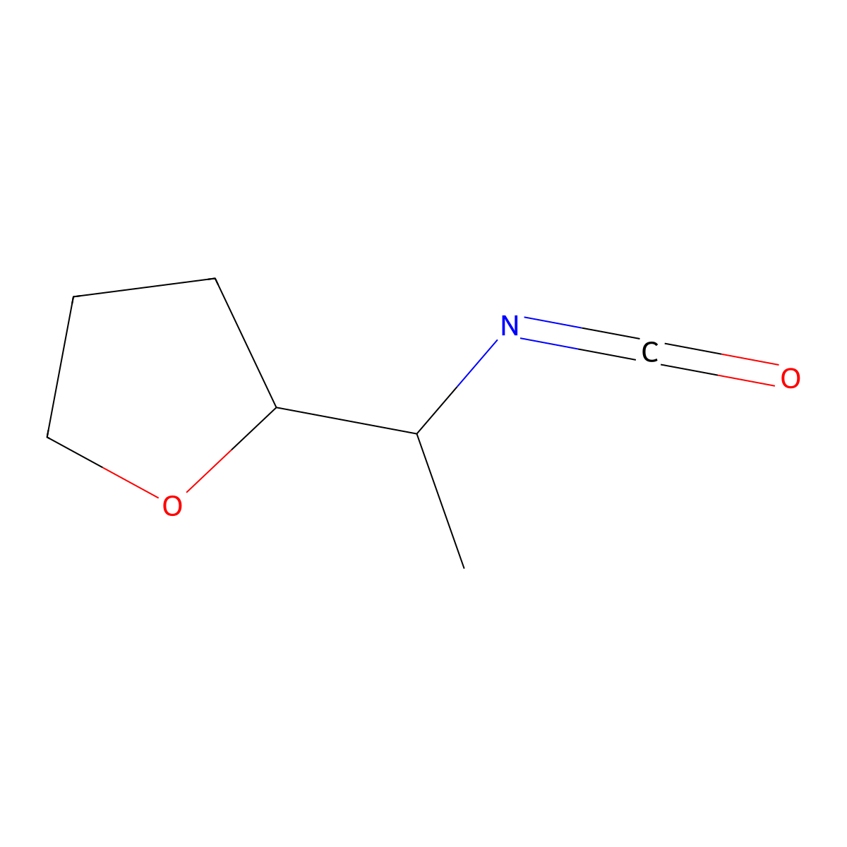 2-(1-Isocyanatoethyl)oxolane molecular structure, CAS 1344272-27-0