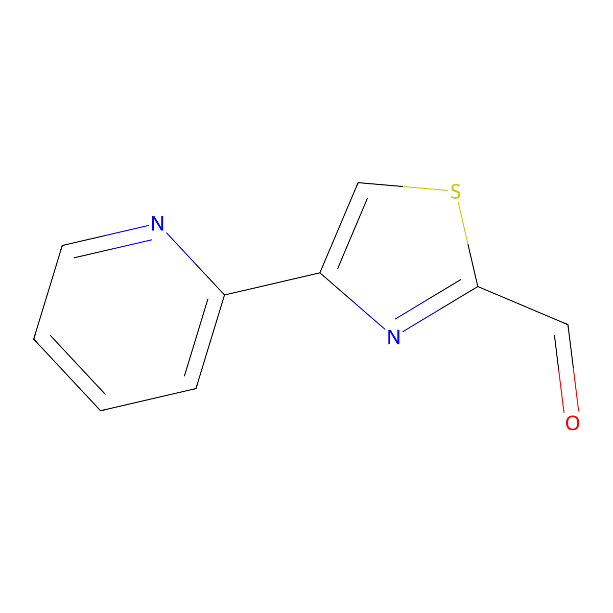 4-(Pyridin-2-yl)-1,3-thiazole-2-carbaldehyde molecular structure, CAS 1344273-47-7
