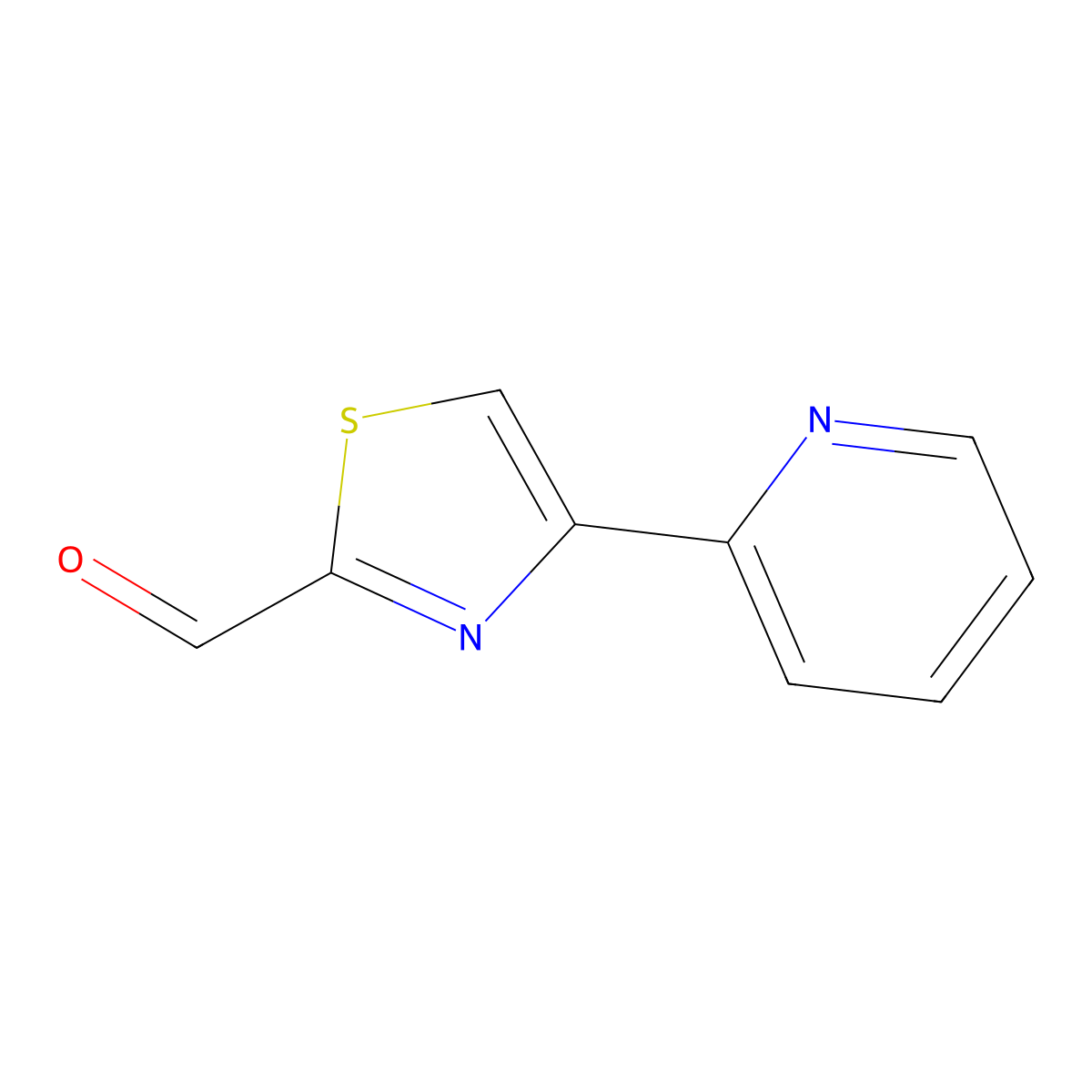 4-(Pyridin-2-yl)-1,3-thiazole-2-carbaldehyde molecular structure, CAS 1344273-47-7