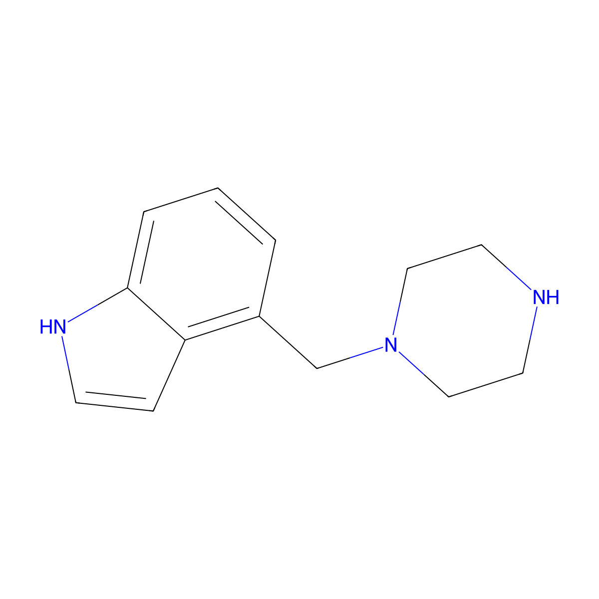 4-[(Piperazin-1-yl)methyl]-1H-indole molecular structure, CAS 1344275-36-0