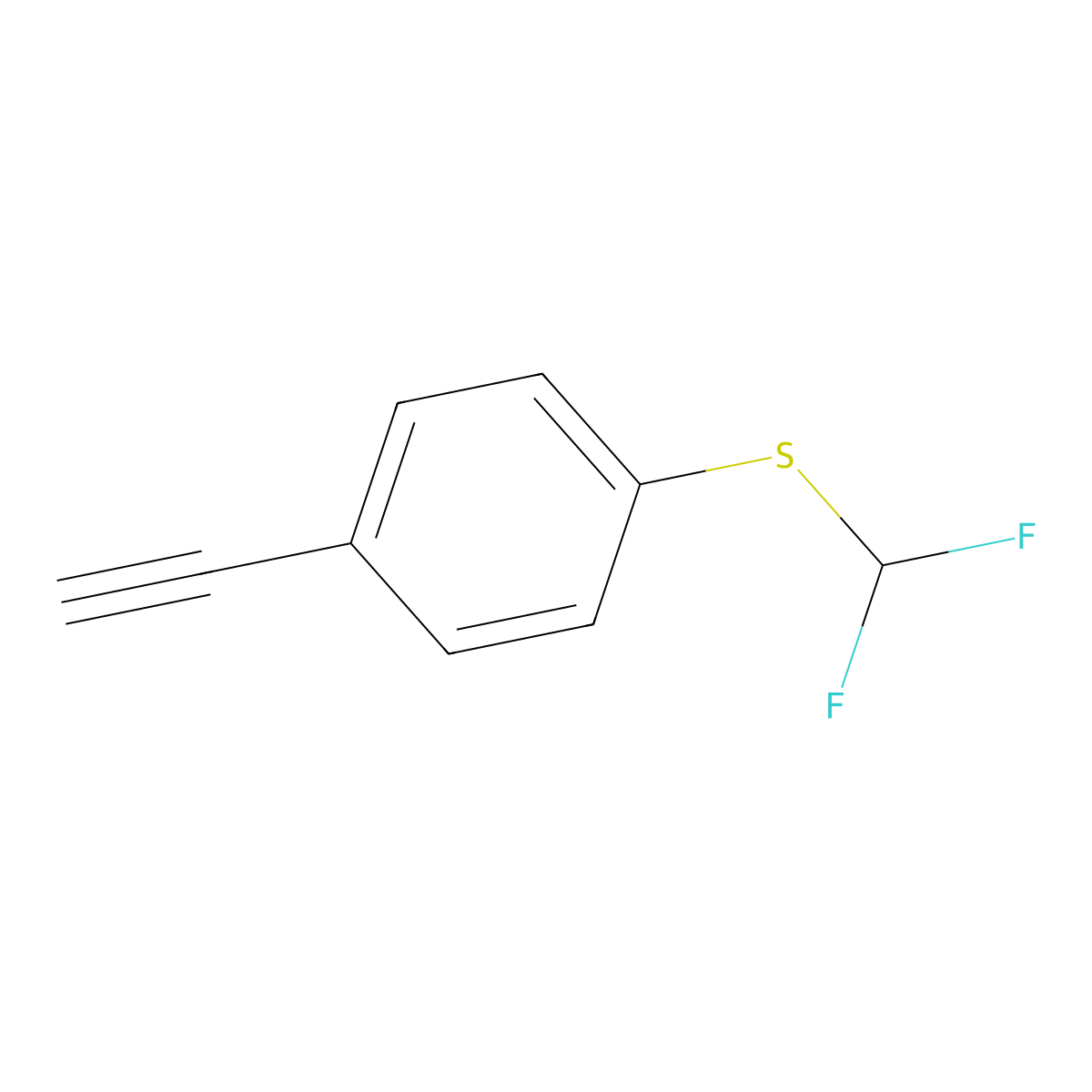 (Difluoromethyl)(4-ethynylphenyl)sulfane molecular structure, CAS 1344275-48-4
