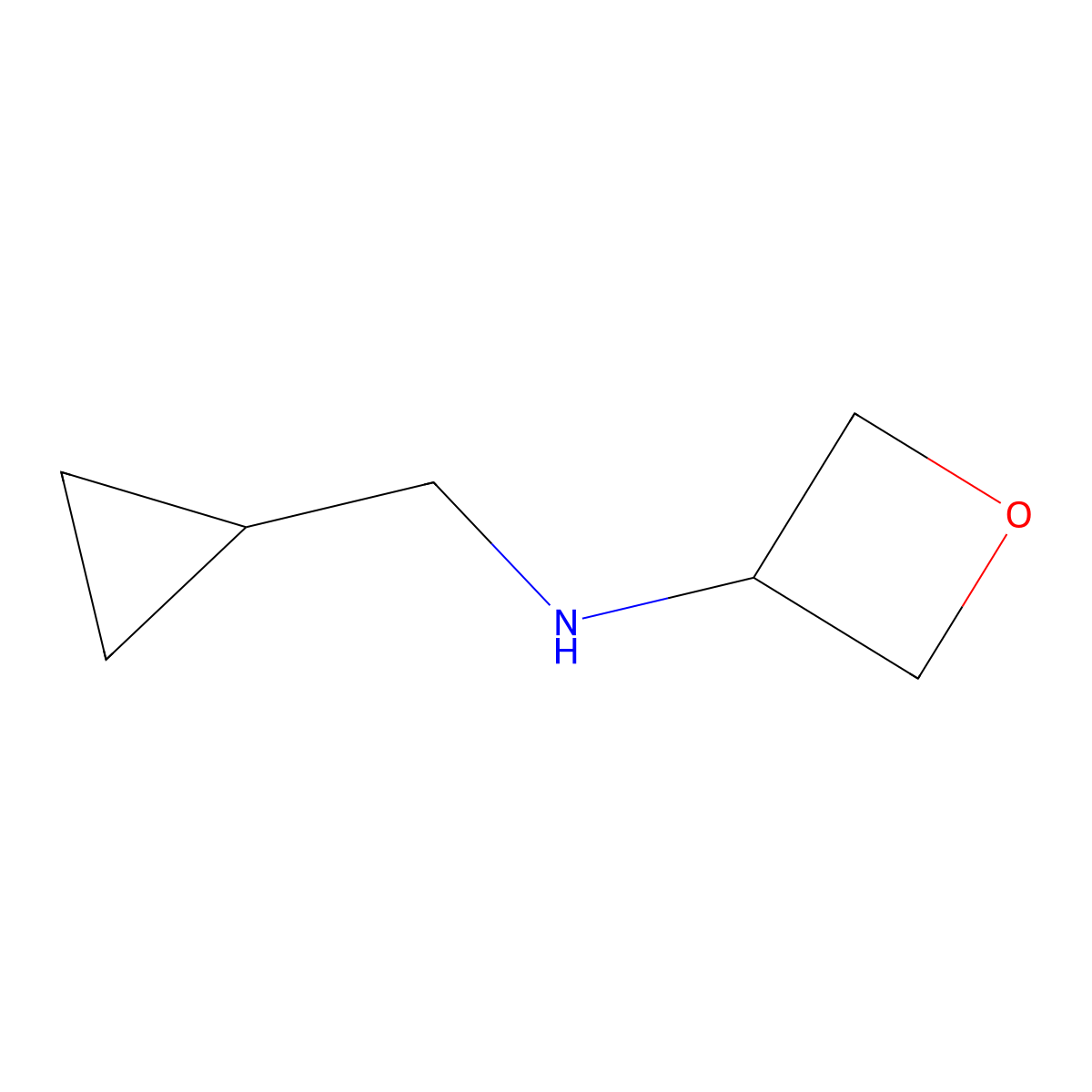 N-(cyclopropylmethyl)oxetan-3-amine molecular structure, CAS 1344278-03-0